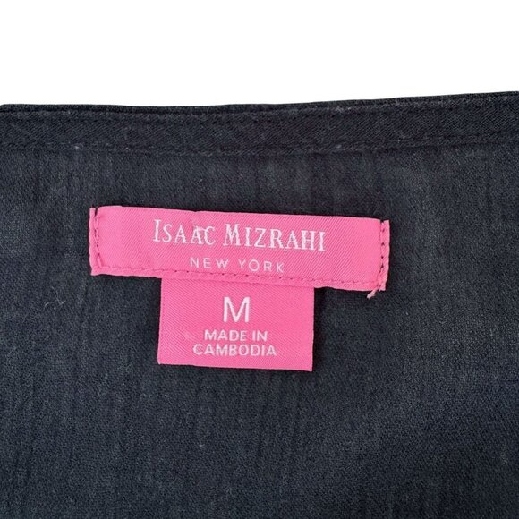 Isaac Mizrahi Navy Blue Daisy Crochet Swim Cover up - Picture 5 of 6